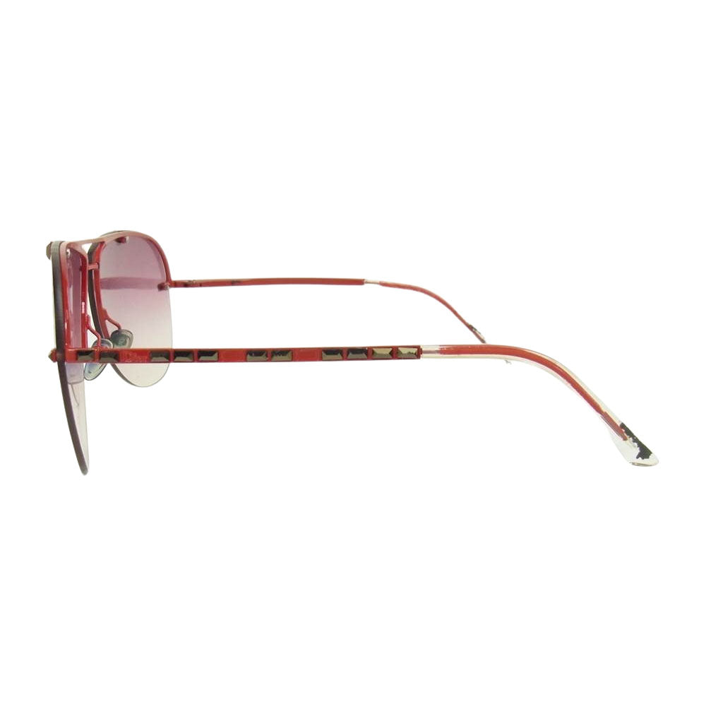 Christian Dior クリスチャンディオール TOREADIOR スタッズ サングラス レッド系【中古】