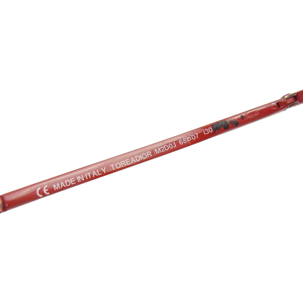 Christian Dior クリスチャンディオール TOREADIOR スタッズ サングラス レッド系【中古】