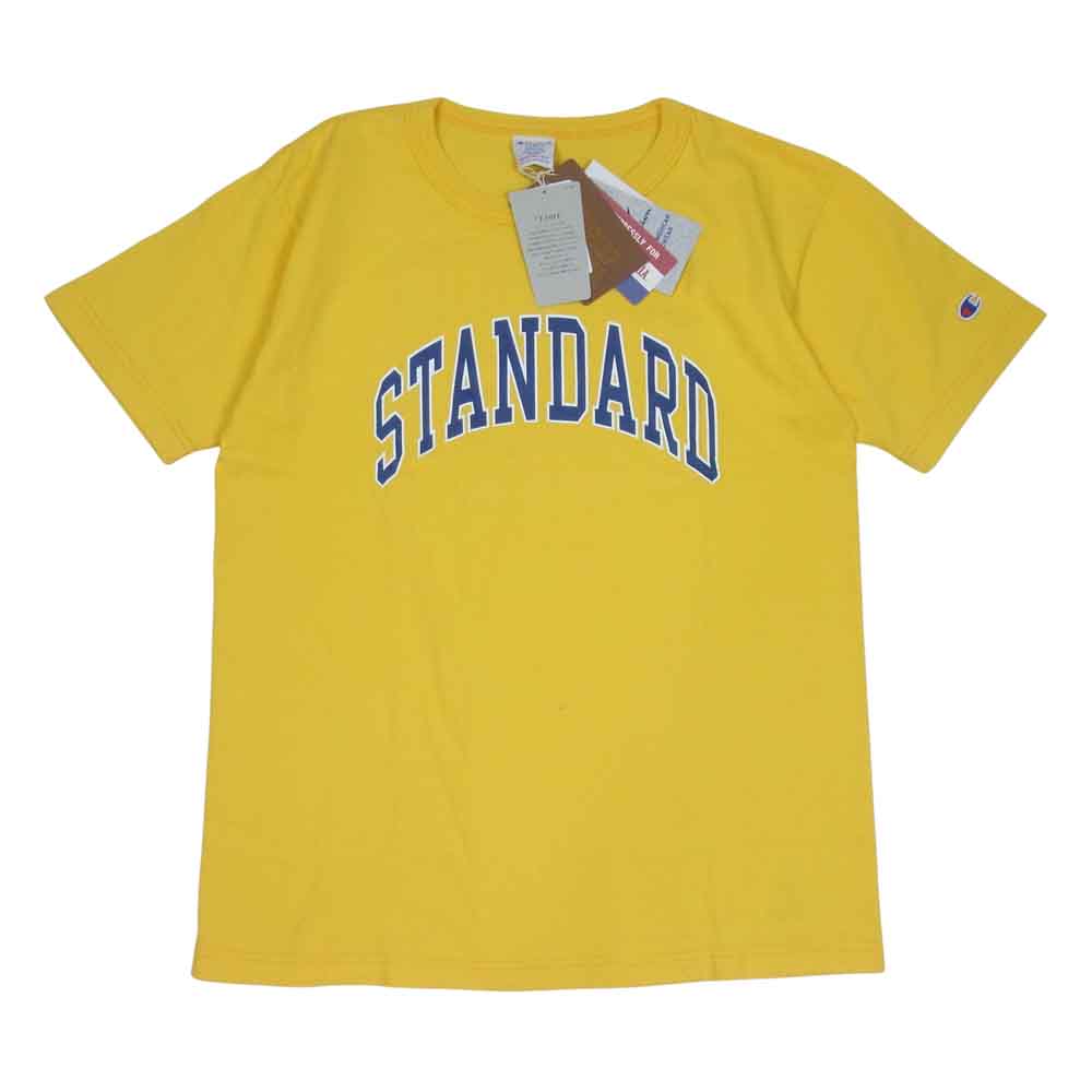 STANDARD CALIFORNIA スタンダードカリフォルニア × CHAMPION チャンピオン SD T1011 ロゴ プリント Tシャツ イエロー系 M【新古品】【未使用】【中古】