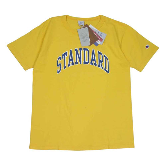 STANDARD CALIFORNIA スタンダードカリフォルニア × CHAMPION チャンピオン SD T1011 ロゴ プリント Tシャツ イエロー系 M【新古品】【未使用】【中古】