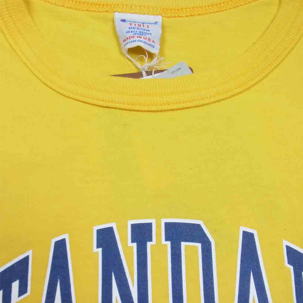 STANDARD CALIFORNIA スタンダードカリフォルニア × CHAMPION チャンピオン SD T1011 ロゴ プリント Tシャツ イエロー系 M【新古品】【未使用】【中古】