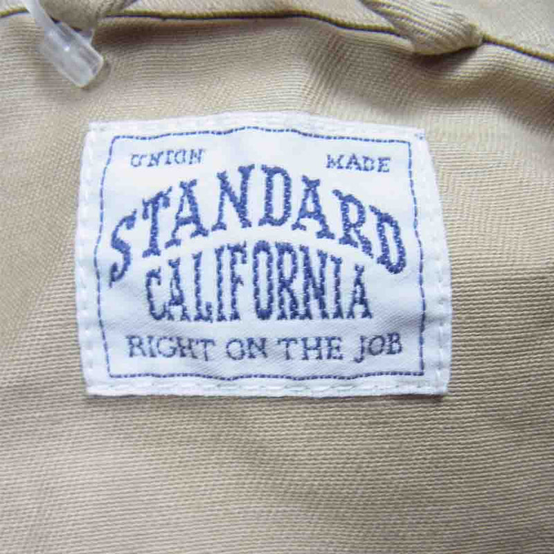 STANDARD CALIFORNIA スタンダードカリフォルニア 22SS SD Oval Logo Patch Work Jacket オーバル  ロゴ パッチ ワッペン ワークジャケット ベージュ系 M【新古品】【未使用】【中古】
