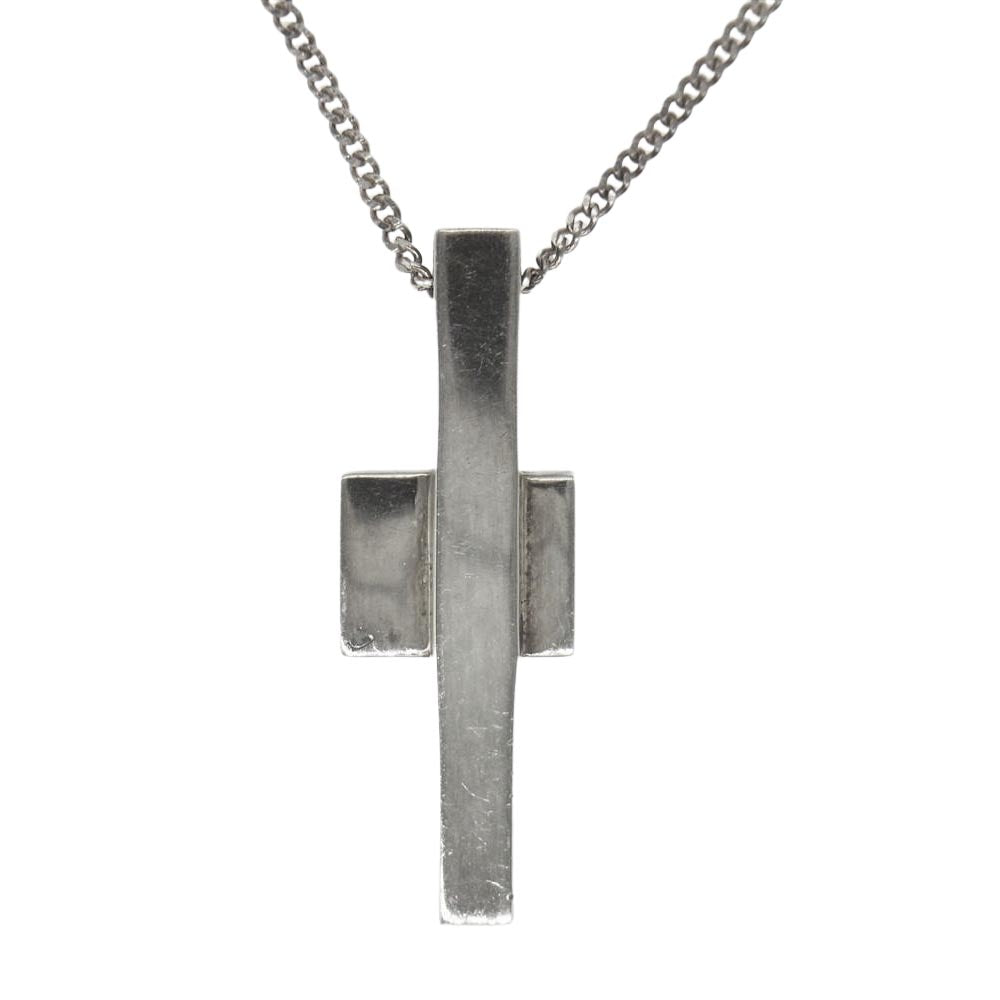 GUCCI グッチ ITALY CROSS NECKLACE イタリアン クロス ネックレス  シルバー系【中古】
