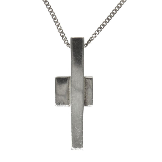 GUCCI グッチ ITALY CROSS NECKLACE イタリアン クロス ネックレス  シルバー系【中古】