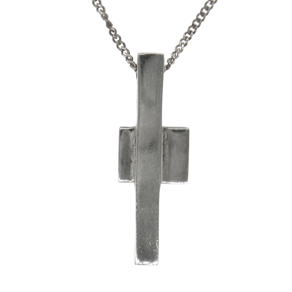 GUCCI グッチ ITALY CROSS NECKLACE イタリアン クロス ネックレス  シルバー系【中古】