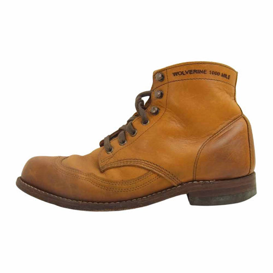 WOLVERINE ウルヴァリン 1000 MILE BOOT ウィングチップ マイル ブーツ ライトブラウン系【中古】