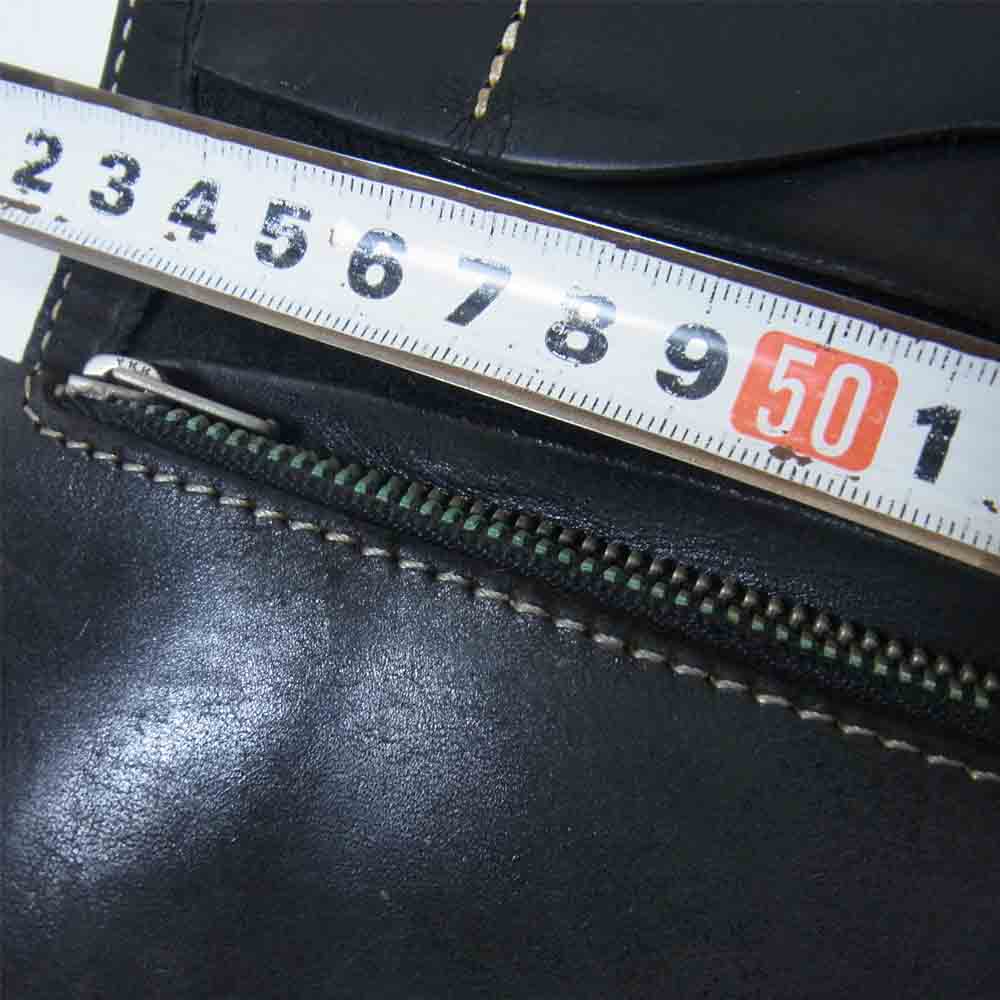 REDMOON レッドムーン MHS-02Ⅱ 8本編みレザーストラップ付 コンチョ レザー ロング ウォレット 長財布 ブラック系【中古】