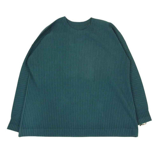 ISSEY MIYAKE イッセイミヤケ HOMME PLISSE オムプリッセ HP21JK151 プリーツ カットソー 長袖 グリーン系 3【中古】