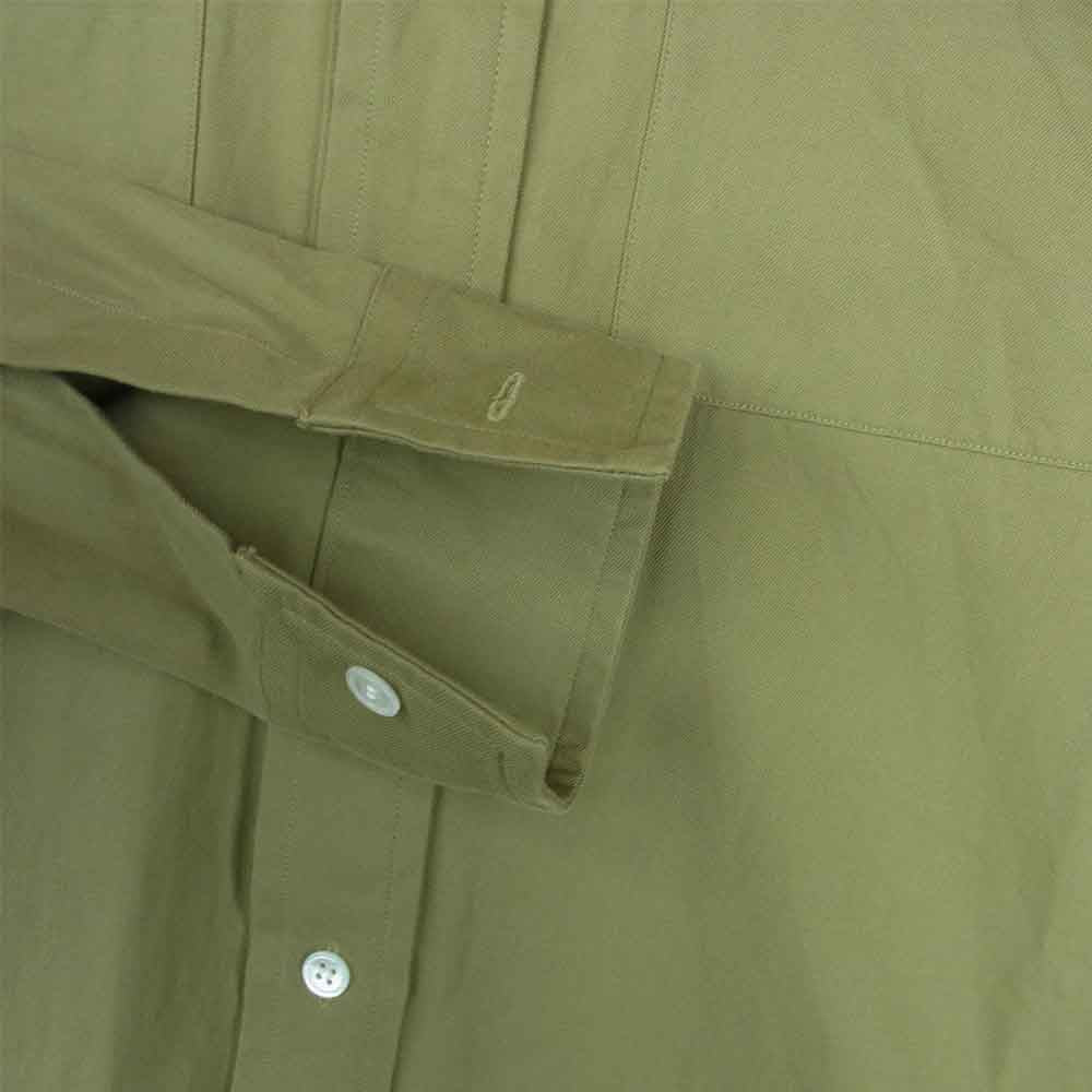 Drawer ドゥロワー 6526-299-0699 プルオーバー 長袖 シャツ ワンピース コットン 日本製 カーキ系 36【中古】