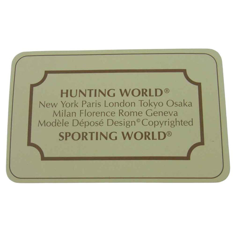 HUNTING WORLD ハンティングワールド 010601 レザー キャンバス ショルダー バッグ ブラック系【中古】