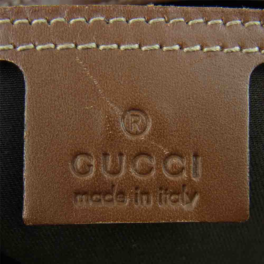 GUCCI グッチ 189899 GGプラス スプリーム PVC レザー ブリーフケース トート バッグ オフホワイト系 ブラウン系【中古】