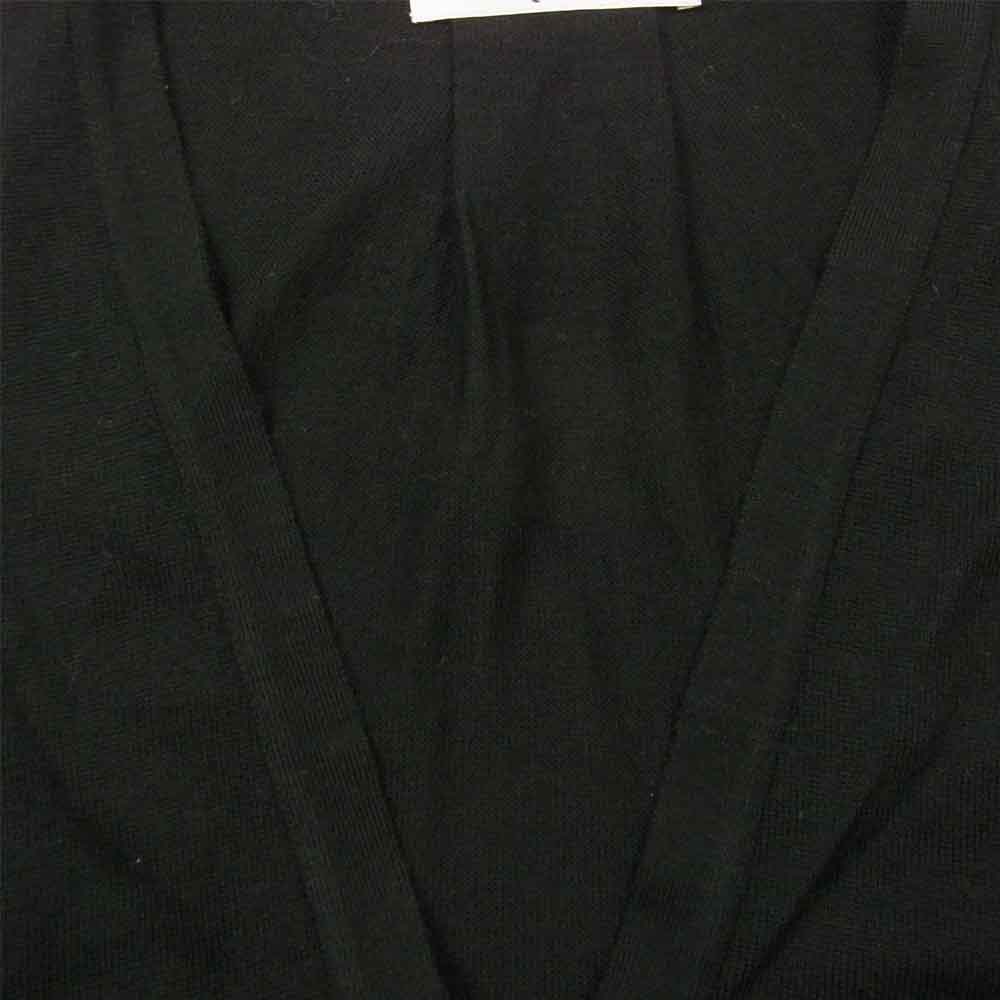 イサトデザインワークス 異素材切替 ウール カーディガン ブラック系 グレー系 38【中古】