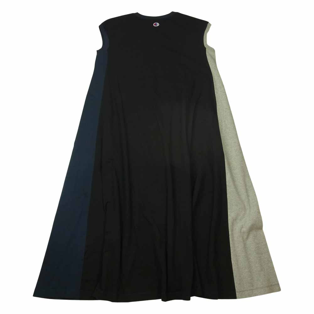 Champion チャンピオン CWST321 BEAMS ビームス 別注 CRAZY クレイジーパターン スウェット ワンピース ネイビー系 XS【新古品】【未使用】【中古】