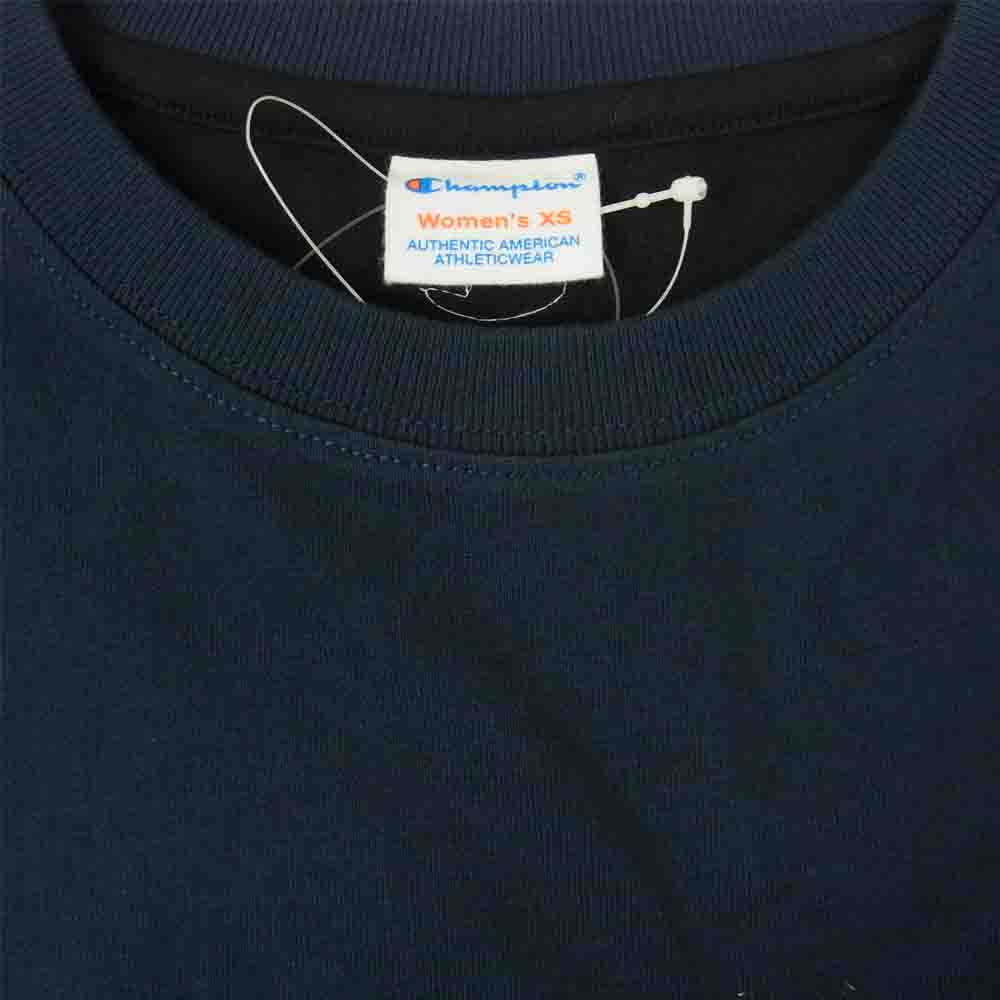 Champion チャンピオン CWST321 BEAMS ビームス 別注 CRAZY クレイジーパターン スウェット ワンピース ネイビー系 XS【新古品】【未使用】【中古】