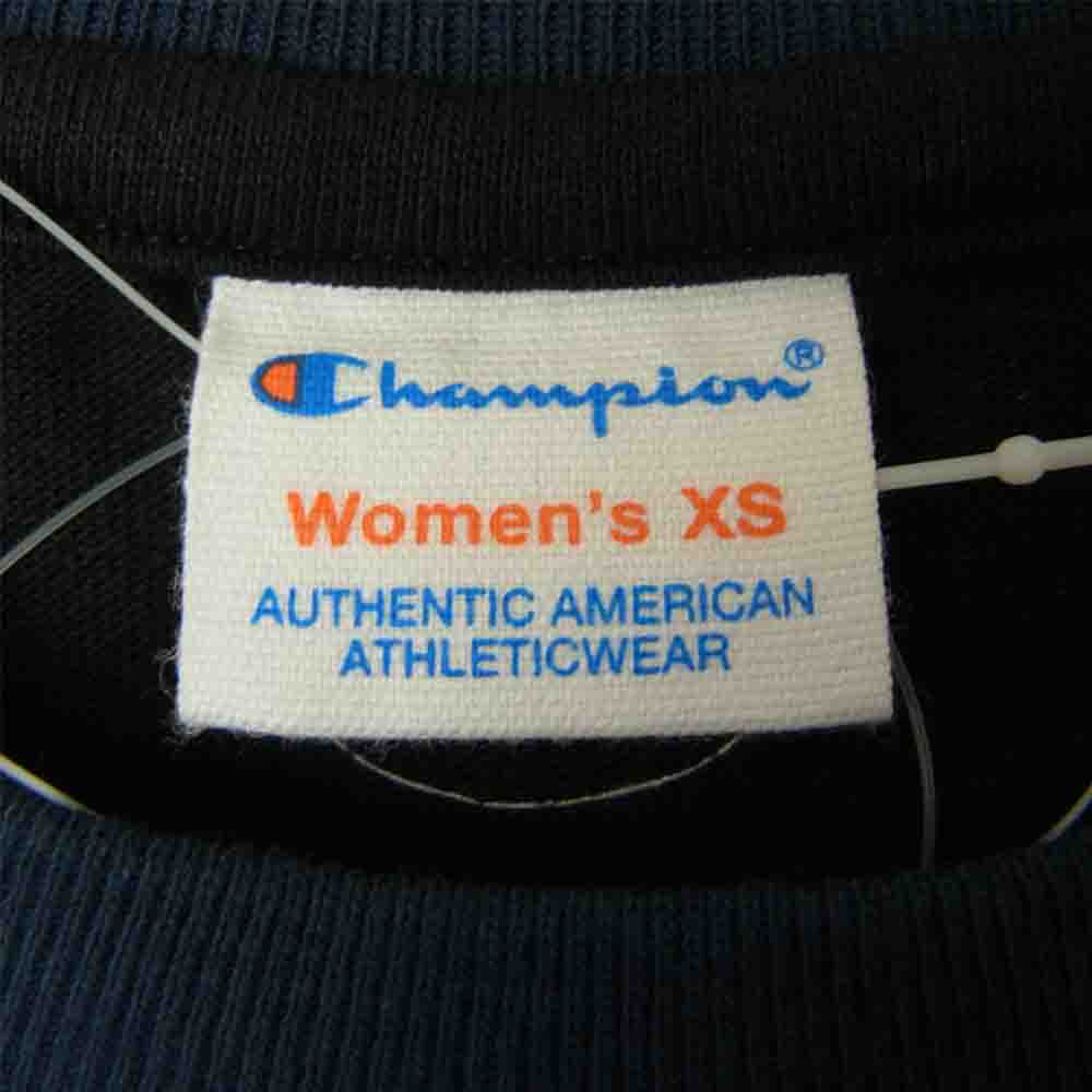 Champion チャンピオン CWST321 BEAMS ビームス 別注 CRAZY クレイジーパターン スウェット ワンピース ネイビー系 XS【新古品】【未使用】【中古】