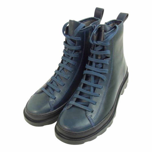 カンペール K400325-009 GS 39 Brutus ブルートゥス レースアップ アンクルブーツ ショート ブーツ ネイビー系 実寸約25㎝【美品】【中古】