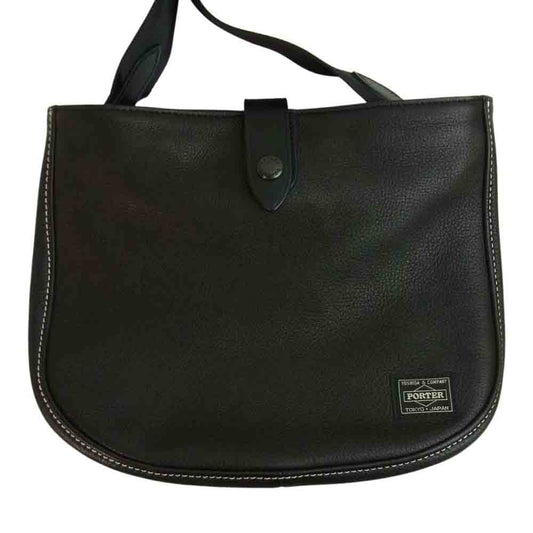 PORTER ポーター 120-03306 CISCCO SHOULDER BAG シスコ レザー ショルダーバッグ ブラック系【美品】【中古】