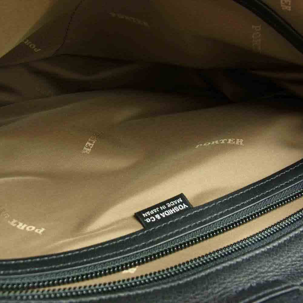 PORTER ポーター 120-03306 CISCCO SHOULDER BAG シスコ レザー ショルダーバッグ ブラック系【美品】【中古】