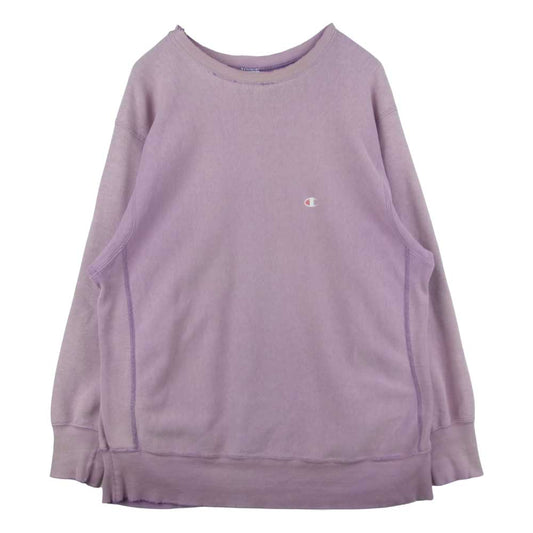 Champion チャンピオン USA製 90s 刺繍タグ リバースウィーブ スウェット パープル系 ピンク系 XL【中古】