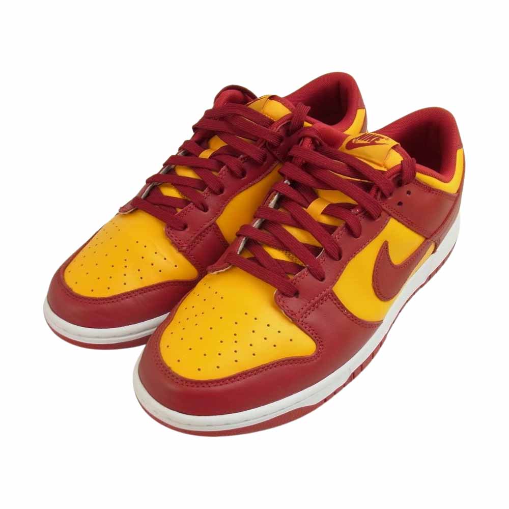 NIKE ナイキ DD1391-701 DUNK LOW RETRO Championship Gold ダンク ロー レトロ チャンピオンシップ ゴールド スニーカー レッド系 29cm【美品】【中古】
