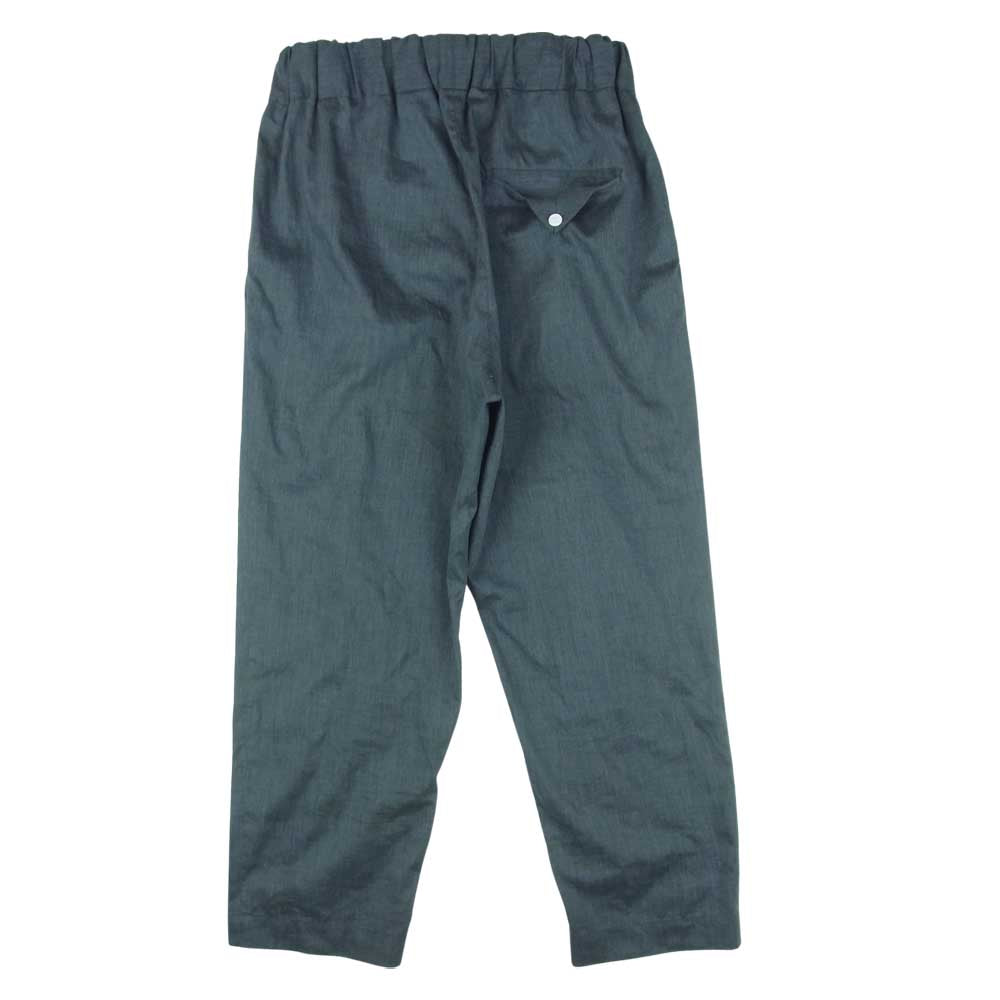 ノーコントロールエアー リネン混 タックワイド テーパード パンツ グレー系 M【中古】