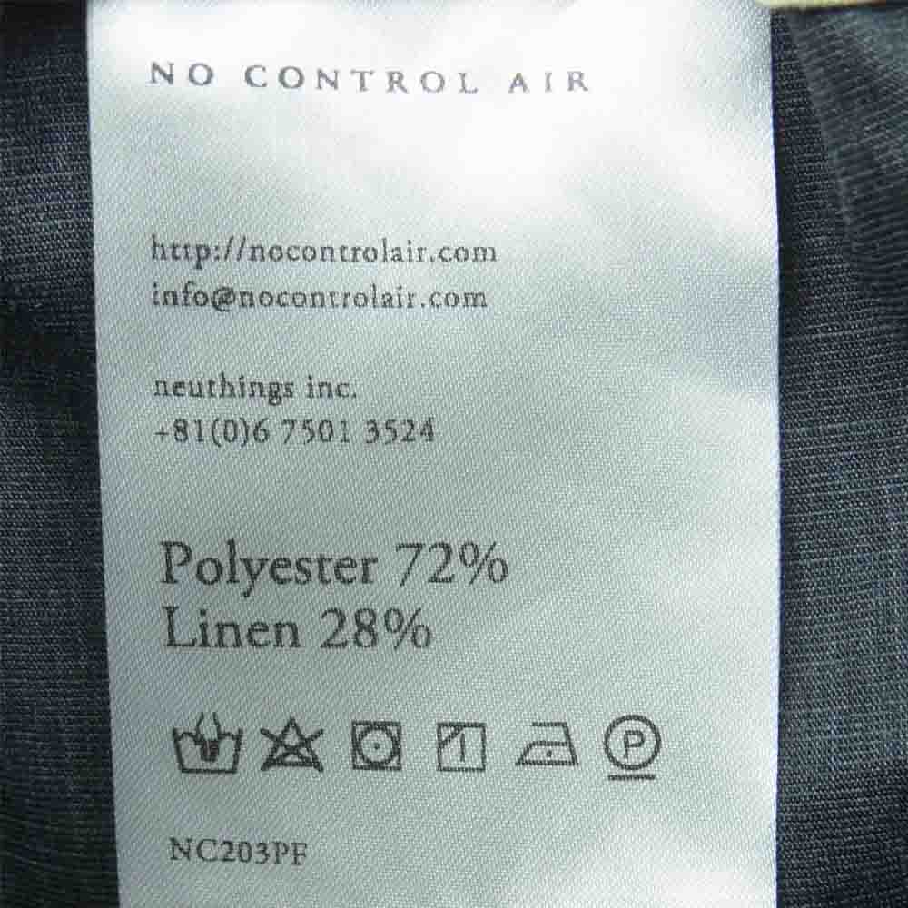 ノーコントロールエアー リネン混 タックワイド テーパード パンツ グレー系 M【中古】