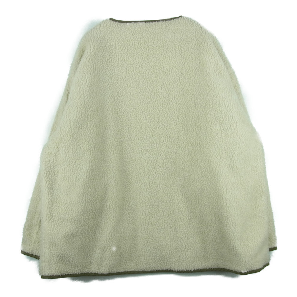BEAMS ビームス HEART キルト ボア リバーシブル ビッグ ジャケット コート ベージュ系 カーキ系 L【中古】