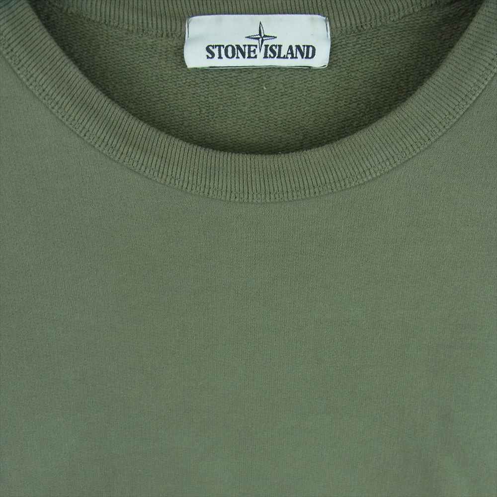 STONE ISLAND ストーンアイランド 国内正規品 19AW 711562720 ロゴパッチ ワッペン クルーネック L/S 長袖 スウェット カーキ系 XXL【中古】