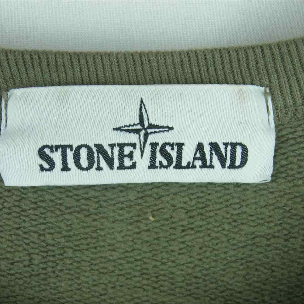 STONE ISLAND ストーンアイランド 国内正規品 19AW 711562720 ロゴパッチ ワッペン クルーネック L/S 長袖 スウェット カーキ系 XXL【中古】
