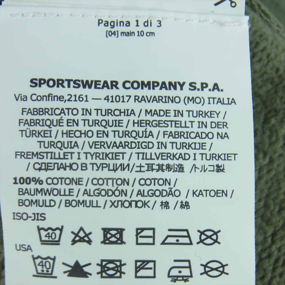 STONE ISLAND ストーンアイランド 国内正規品 19AW 711562720 ロゴパッチ ワッペン クルーネック L/S 長袖 スウェット カーキ系 XXL【中古】