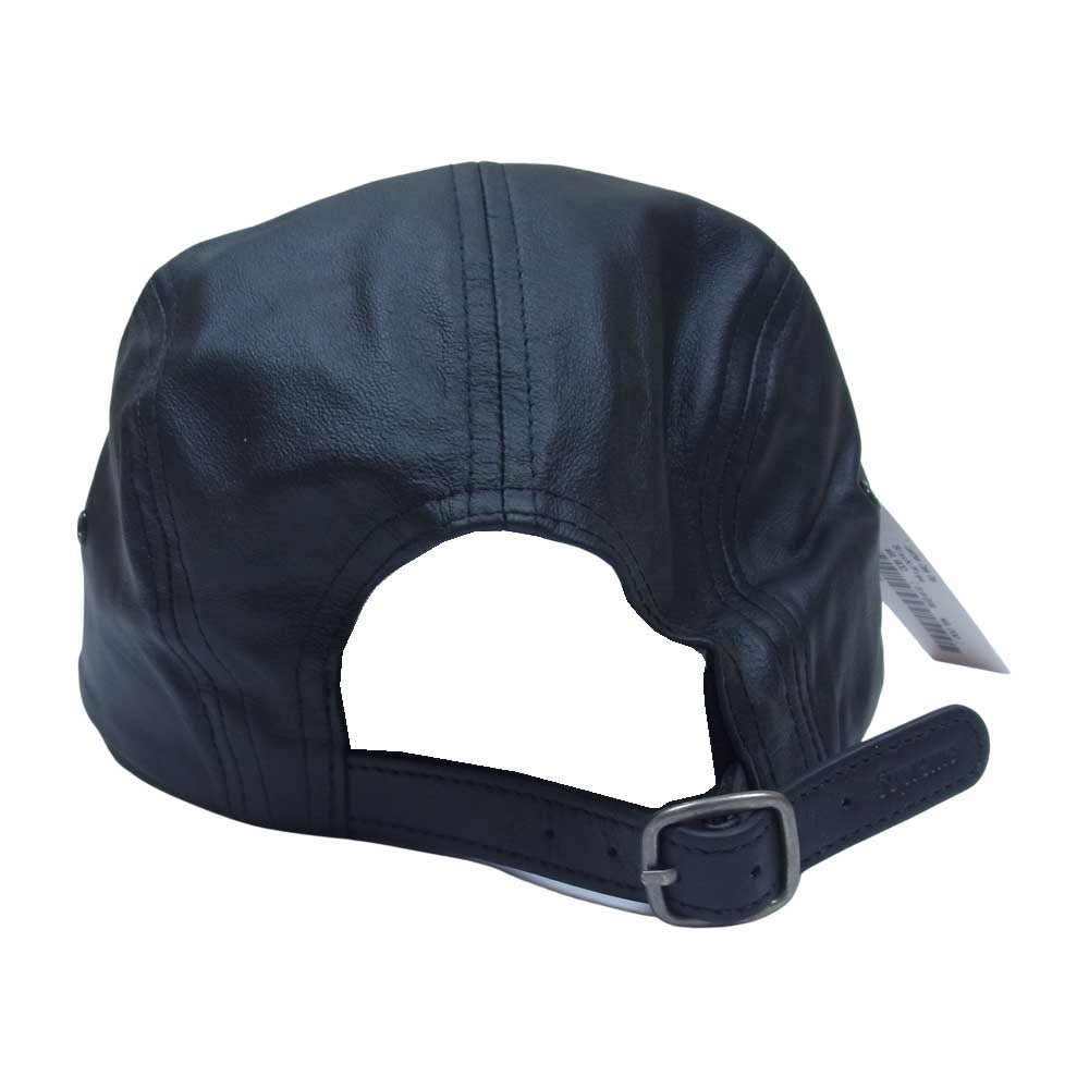 Supreme シュプリーム 21SS Leather Camp Cap ボックスロゴ レザー キャンプ キャップ ブラック系 FREE【極上美品】【中古】