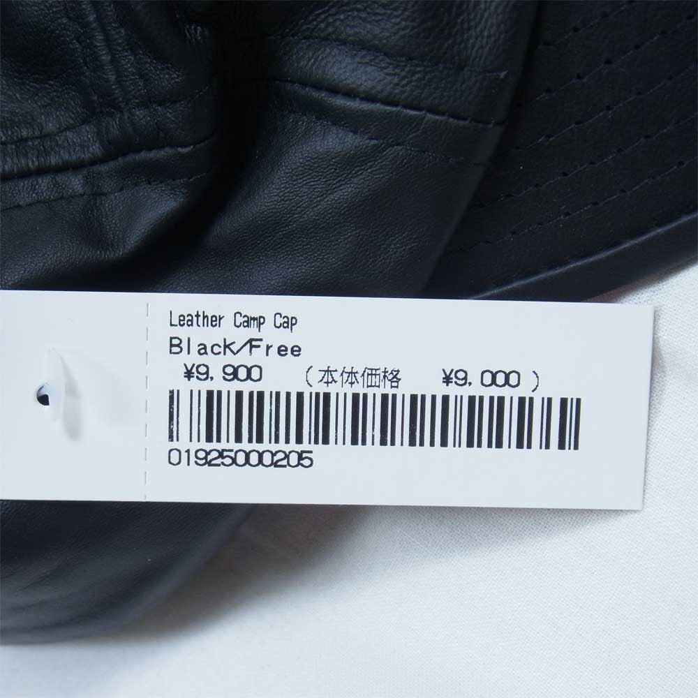 Supreme シュプリーム 21SS Leather Camp Cap ボックスロゴ レザー キャンプ キャップ ブラック系 FREE【極上美品】【中古】