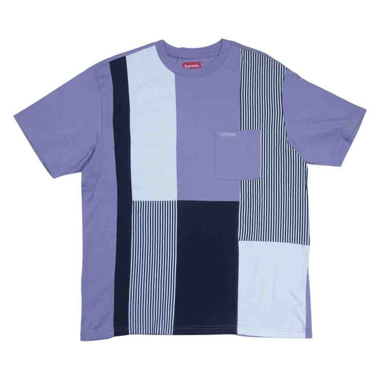 Supreme シュプリーム 20SS Patchwork Pocket Tee パッチワーク ポケット Tシャツ パープル系 M【中古】