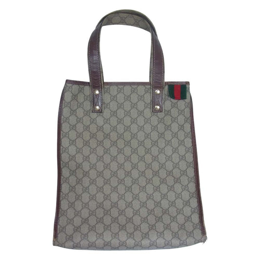 GUCCI グッチ 211135 シェリーライン GG トート バッグ ブラウン系【中古】