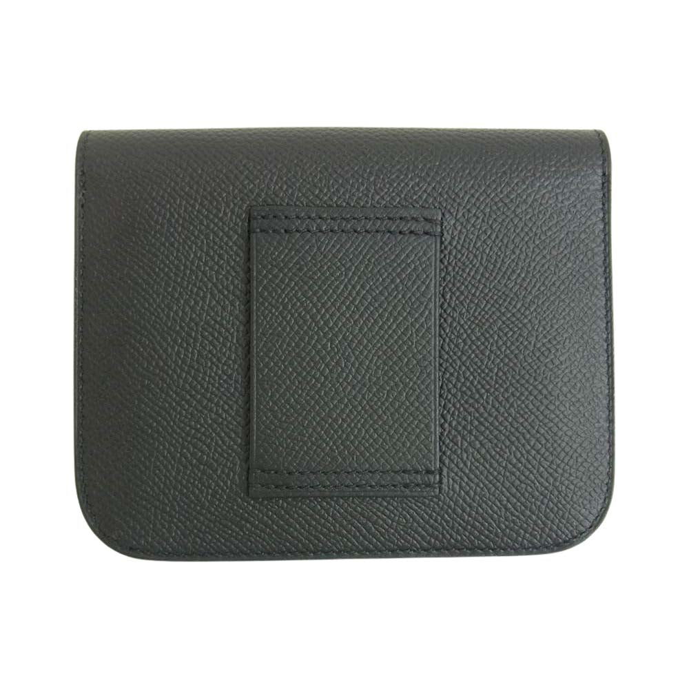 HERMES エルメス コンスタンス スリム Z刻印 ヴォーエプソン レザー ブラック シルバー金具 ウォレット ブラック系【極上美品】【中古】