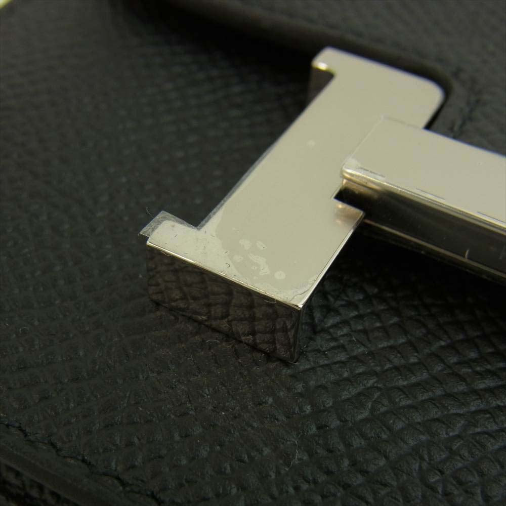 HERMES エルメス コンスタンス スリム Z刻印 ヴォーエプソン レザー ブラック シルバー金具 ウォレット ブラック系【極上美品】【中古】