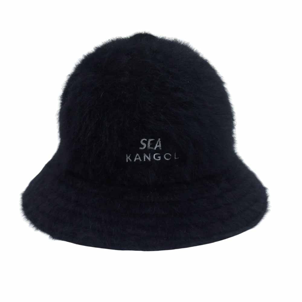 WIND AND SEA ウィンダンシー 21AW WDS-KG-03 × KANGOL K3017ST FURGOLA CASUAL カンゴール ファーゴラ ベル アンゴラ バケット ハット ブラック系 M【中古】