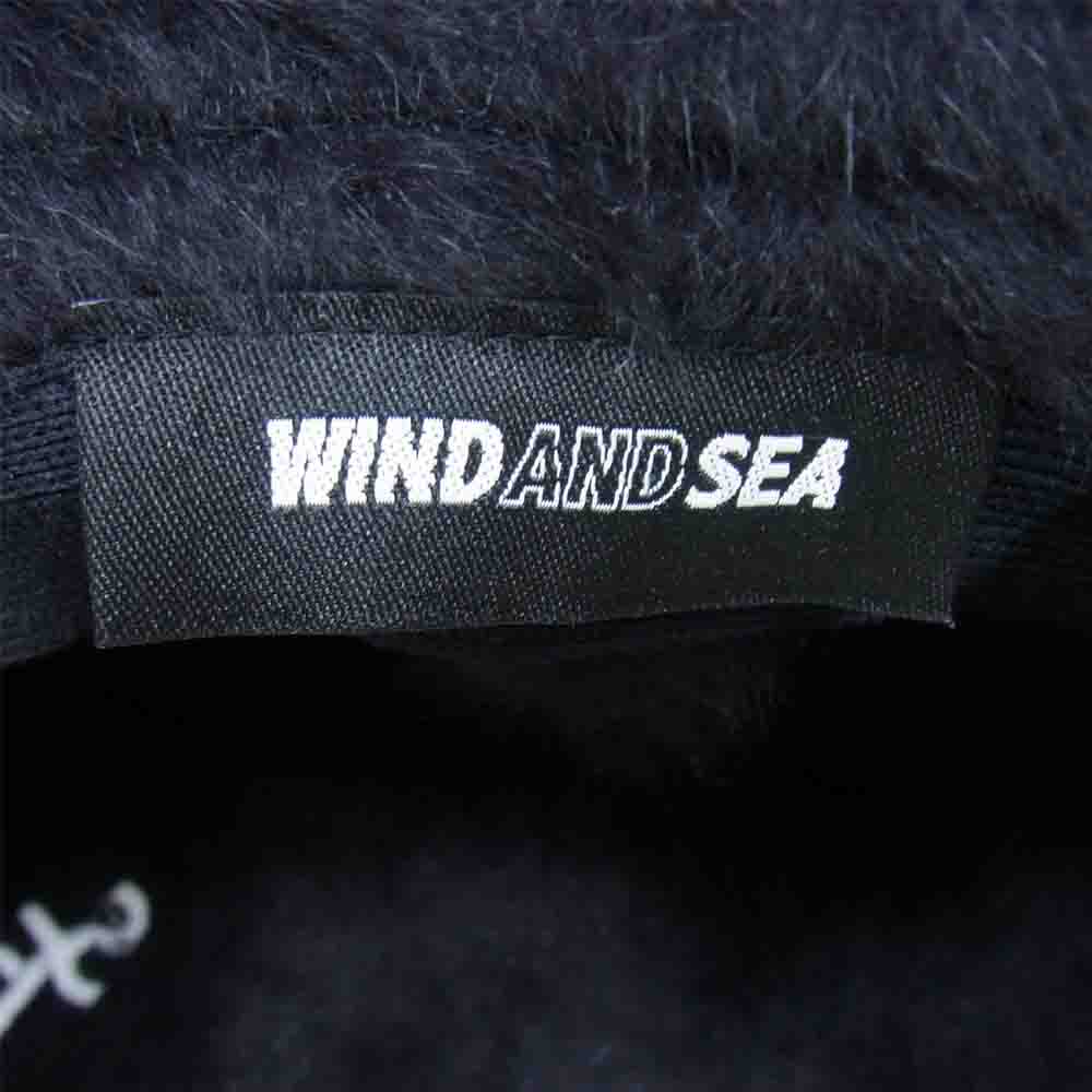 WIND AND SEA ウィンダンシー 21AW WDS-KG-03 × KANGOL K3017ST FURGOLA CASUAL カンゴール ファーゴラ ベル アンゴラ バケット ハット ブラック系 M【中古】