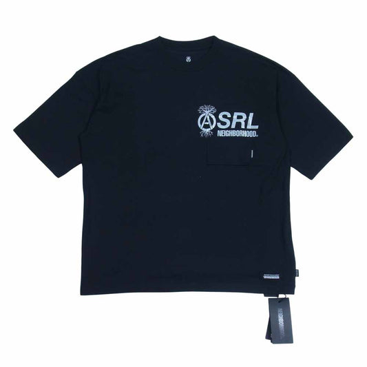 NEIGHBORHOOD ネイバーフッド 221BUNH-CSM01 SRL . SHELTECH-1 / CN-CREW . SS ポケット Tシャツ ブラック系 S【美品】【中古】
