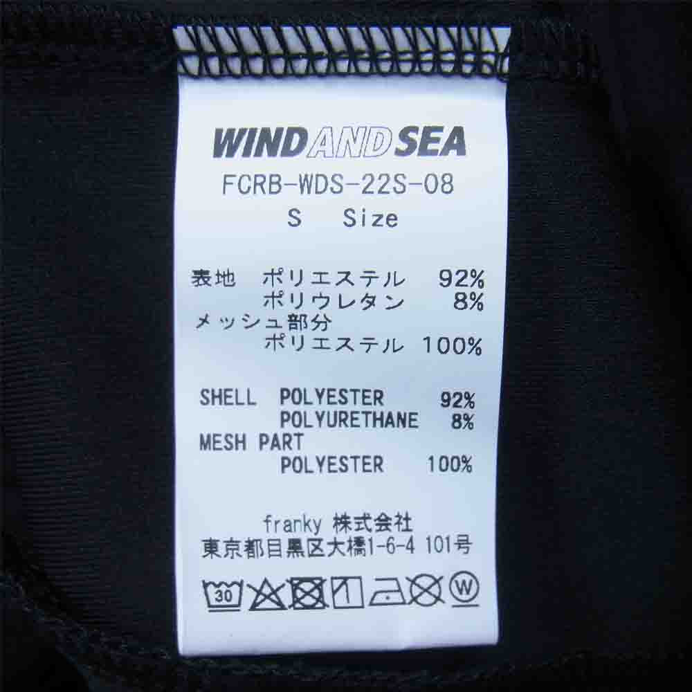 WIND AND SEA ウィンダンシー FCRB-220150 BRISTOL SEA TECH JERSEY STAND COLLAR JACKET テック ジャージー スタンド カラー ジャケット ブラック系 S【美品】【中古】