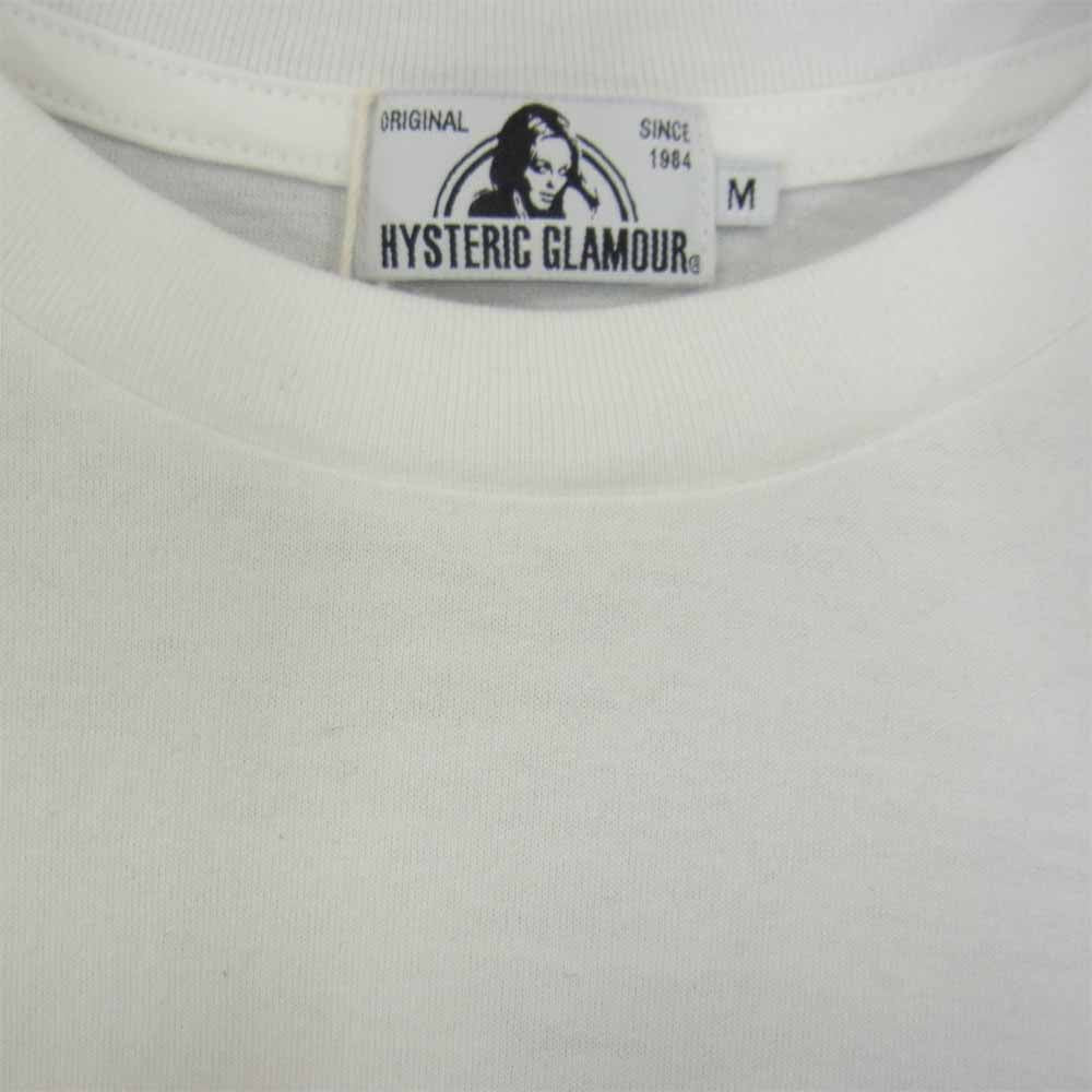 HYSTERIC GLAMOUR ヒステリックグラマー 02212CT14300 HG VISION TURN IT ON クルーネック プリント 半袖 Tシャツ ホワイト系 M【新古品】【未使用】【中古】