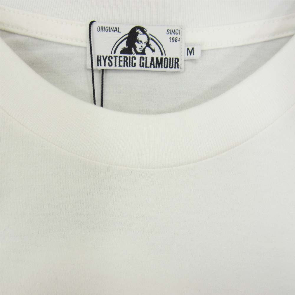 HYSTERIC GLAMOUR ヒステリックグラマー × BE@RBRICK ベアブリック 02212CT19300 ガールプリント クルーネック 半袖 Tシャツ ホワイト系 M【新古品】【未使用】【中古】
