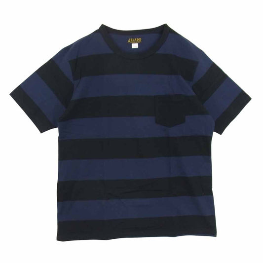 JELADO ジェラード Keepers Tee ボーダー Tシャツ ネイビー系 42【美品】【中古】