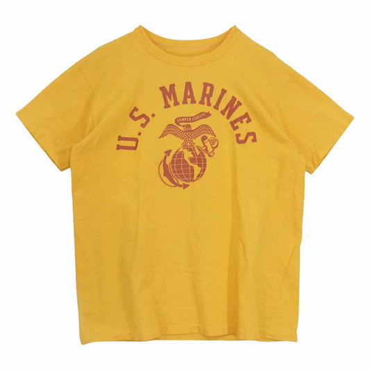 TOY'S McCOY トイズマッコイ TMC1719 MILITARY TEE SHIRT U.S.MARINES ミリタリー Tシャツ イエロー系 XL【中古】