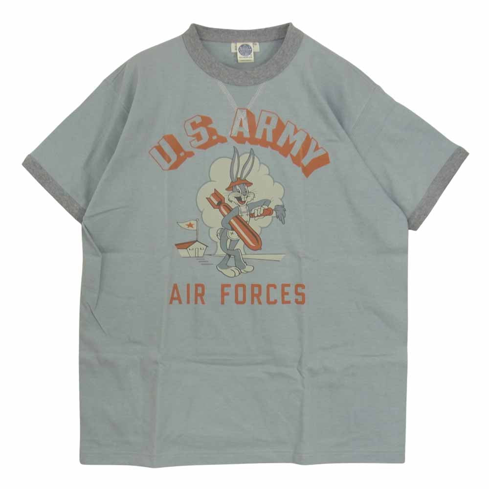TOY'S McCOY トイズマッコイ TMC1601 MILITARY TEE BUGGS BUNNY Mighty Eighth ミリタリー バッグスバニー Tシャツ グレー系 XL【美品】【中古】