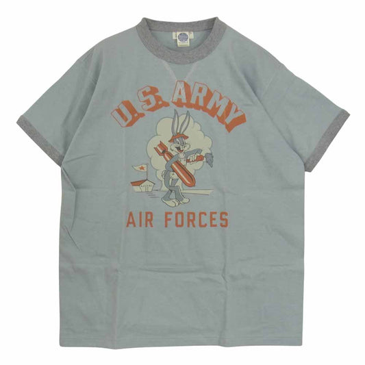 TOY'S McCOY トイズマッコイ TMC1601 MILITARY TEE BUGGS BUNNY Mighty Eighth ミリタリー バッグスバニー Tシャツ グレー系 XL【美品】【中古】