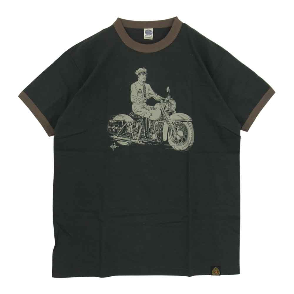 TOY'S McCOY トイズマッコイ TMC1420 AMA SHORT SLEEVE TEE WILD HORSES M.C. ワイルドホーセス Tシャツ カーキ系 XL【美品】【中古】