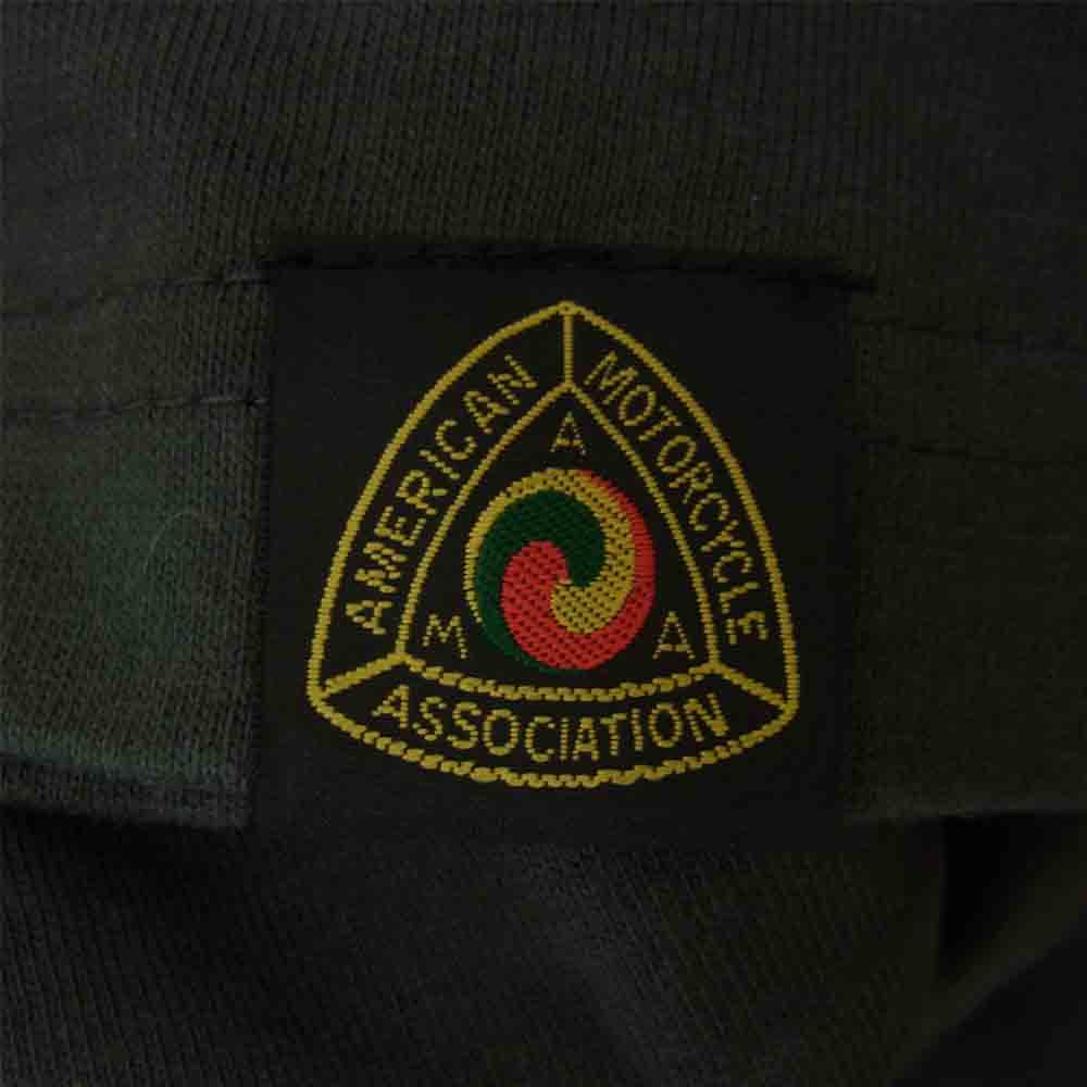 TOY'S McCOY トイズマッコイ TMC1420 AMA SHORT SLEEVE TEE WILD HORSES M.C. ワイルドホーセス Tシャツ カーキ系 XL【美品】【中古】