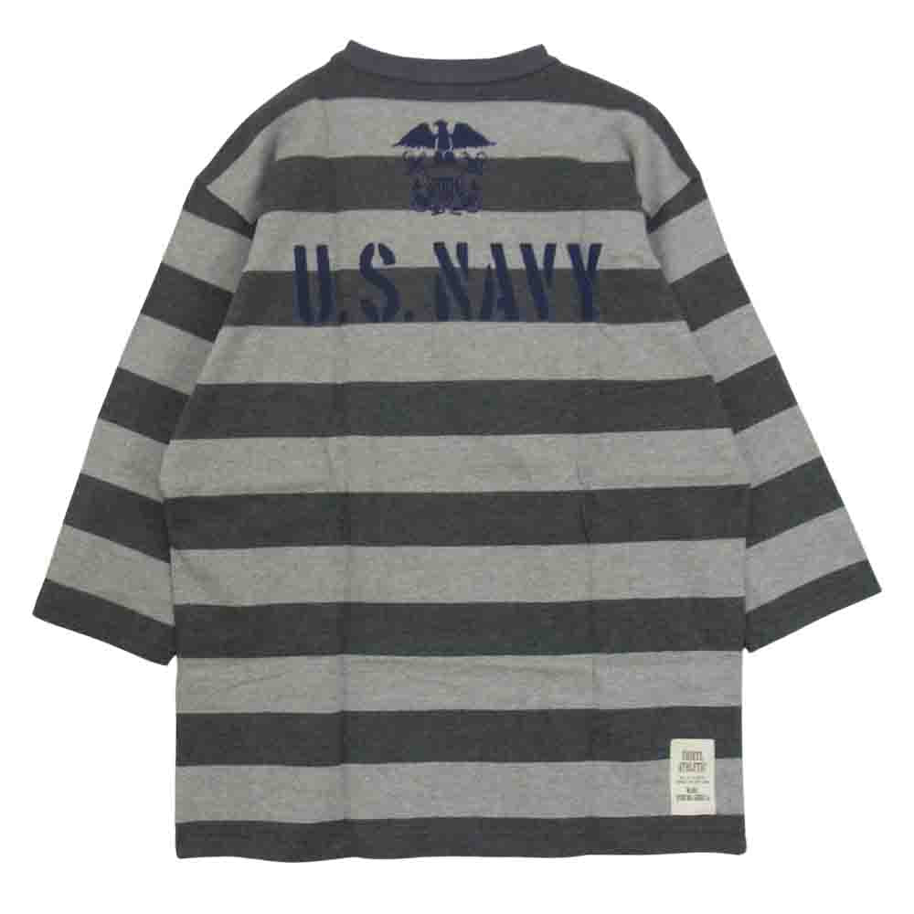 TOY'S McCOY トイズマッコイ FELIX THE CAT U.S.NAVY VF-3 BORDER フィリックス ボーダー Tシャツ グレー系 XL【美品】【中古】