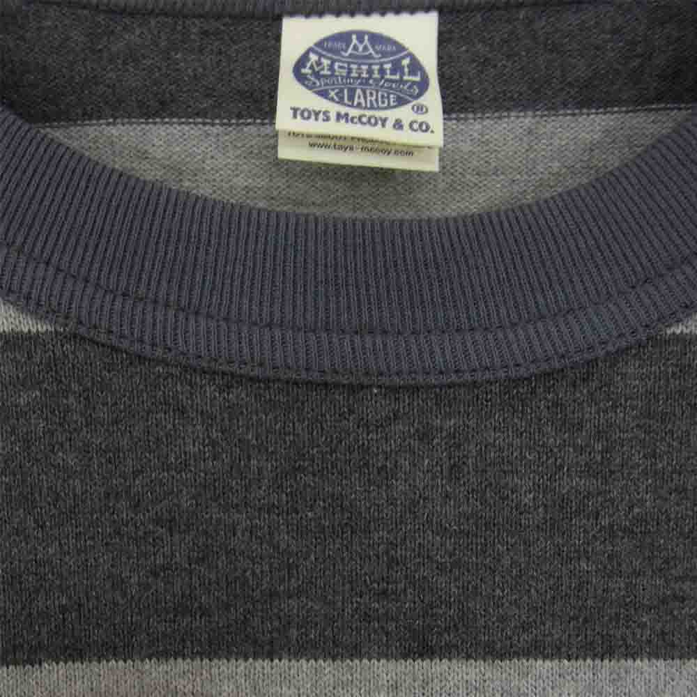 TOY'S McCOY トイズマッコイ FELIX THE CAT U.S.NAVY VF-3 BORDER フィリックス ボーダー Tシャツ グレー系 XL【美品】【中古】